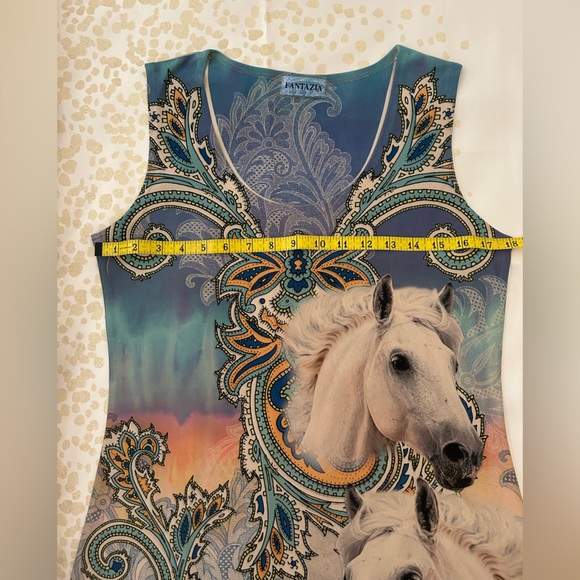 Horse Print Western Tank Dress - Picture 7 of 9